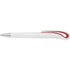 White ball pen with swan neck., red