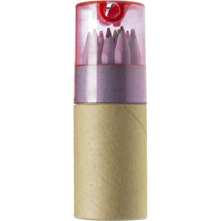 Colour pencils with sharpener, red