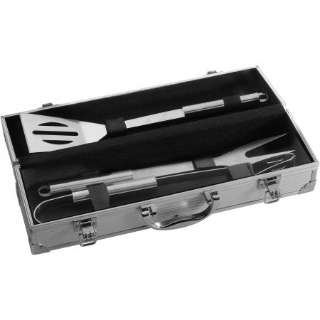 Barbecue set, silver