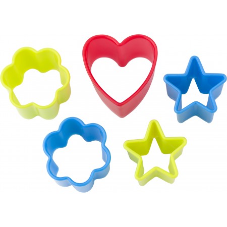 Plastic cookie cutter set., custom/multicolor