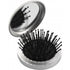 Pocket mirror with brush, silver