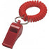 Whistle with wrist cord, red
