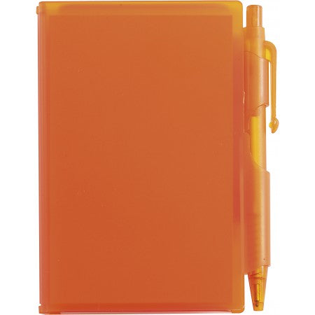 Notebook with pen, orange