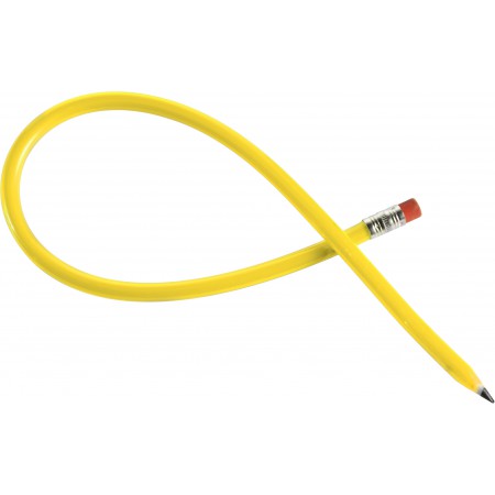 Pencil with eraser, yellow