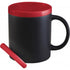 Stoneware mug with chalks, red