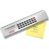 ABS Ruler (20cm) with calculator, silver - BRANIO