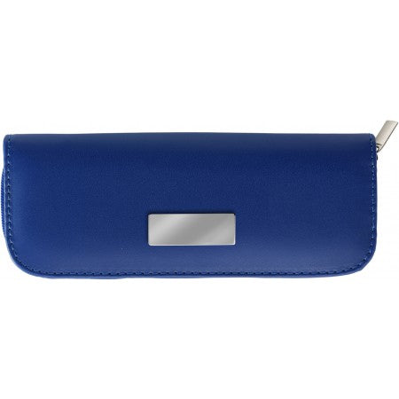 Metal ballpen and rollerball, cobalt blue