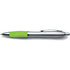 Plastic ballpen, silver barrel, lime
