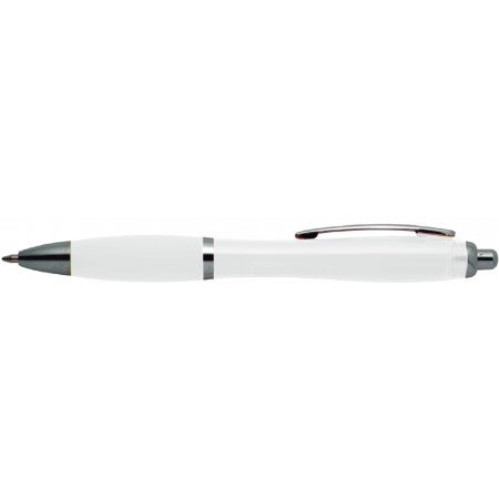 Newport ballpen, colour barrel, white