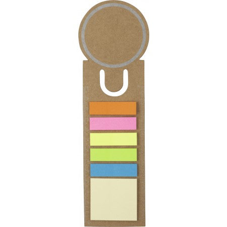 Bookmark and sticky notes., brown