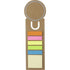 Bookmark and sticky notes., brown
