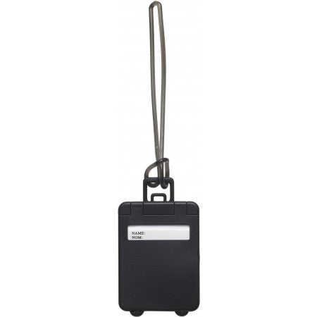 Plastic luggage tag, black
