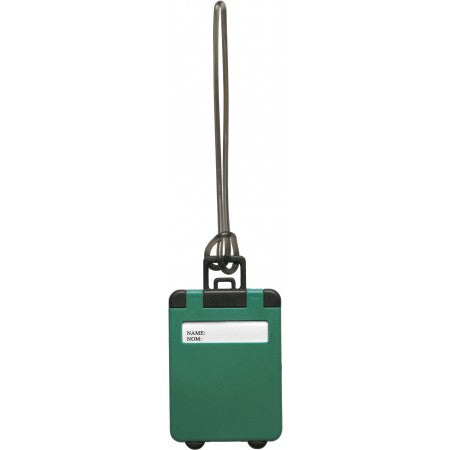 Plastic luggage tag, green