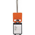 Plastic luggage tag, orange