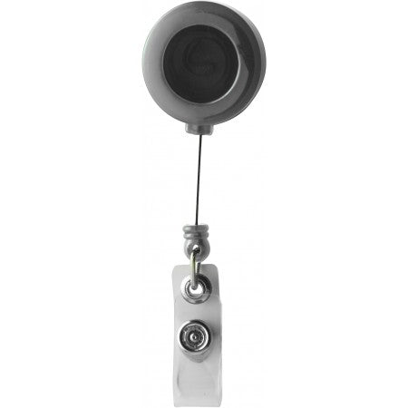 Ski pass holder with 80cm cord, black
