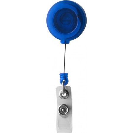 Ski pass holder with 80cm cord, cobalt blue