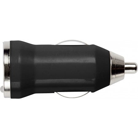 Plastic car power adapter, black