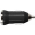 Plastic car power adapter, black