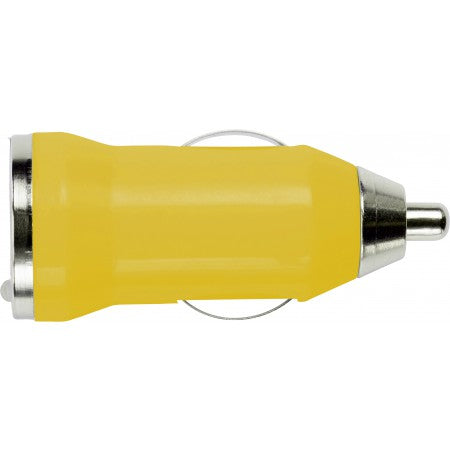 Plastic car power adapter, yellow