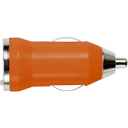 Plastic car power adapter, orange