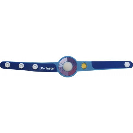 UV tester wrist strap, blue