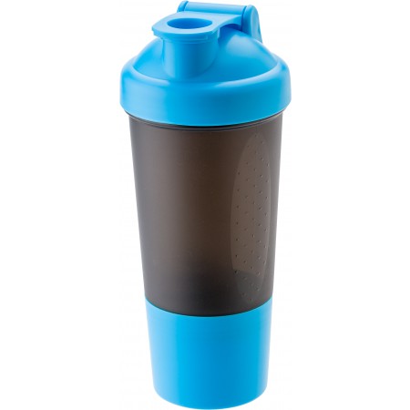 Plastic protein shaker (500ml)., light blue