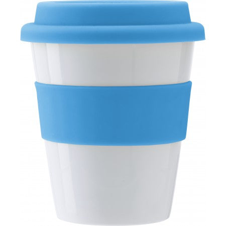 Plastic drinking mug (356ml), light blue
