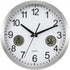Plastic, 30cm wall clock, silver