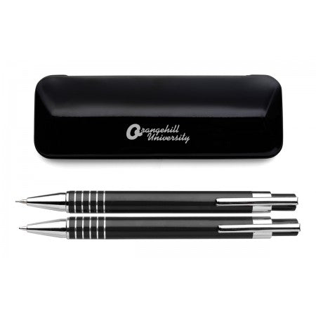 Set of ballpen and pencil, black
