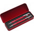 Set of ballpen and pencil, red