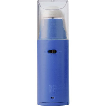 Plastic portable electronic fan, cobalt blue