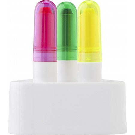 Set of three gel markers, white