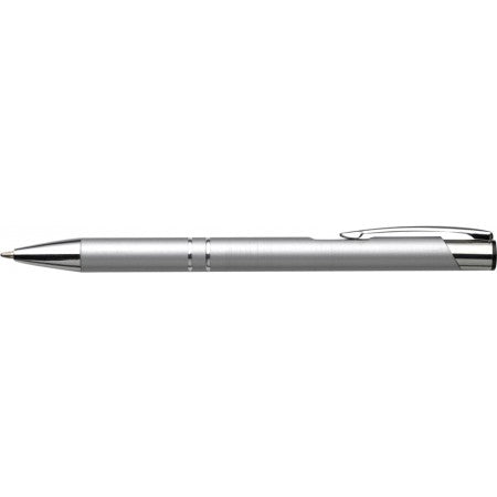 Push button ballpen, silver