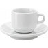 Stackable porcelain cup and saucer (100ml), white