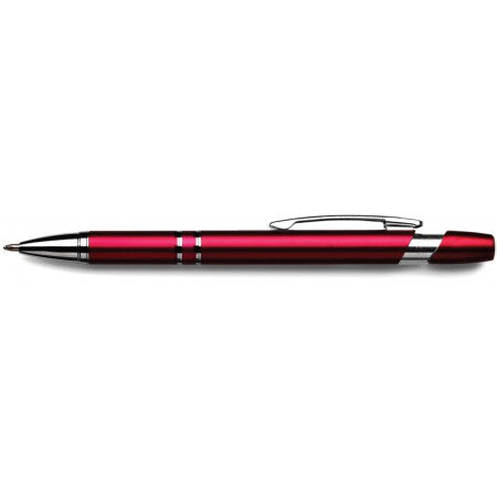 Retractable ballpen, red