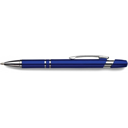 Retractable ballpen, cobalt blue