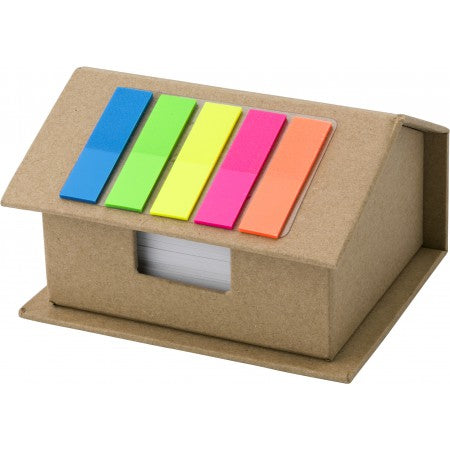 House-shaped card memo holder, brown