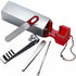 Four piece ABS manicure set, red