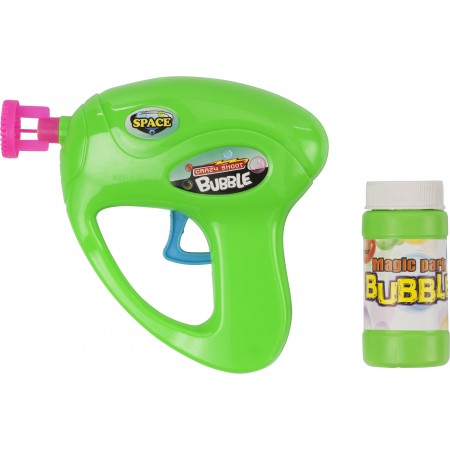 Bubble gun with fluid, light green