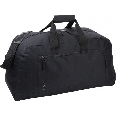Polyester (600D) sports/travel bag, black