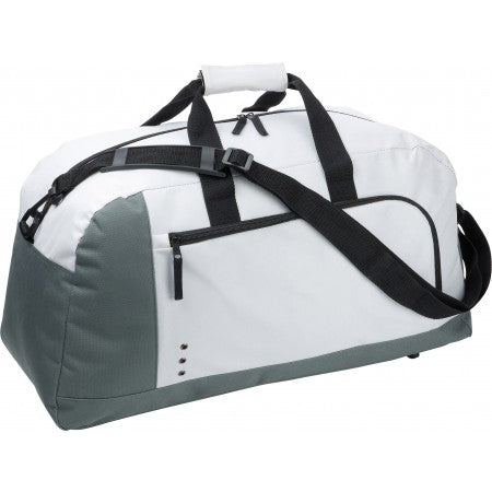 Polyester (600D) sports/travel bag, white