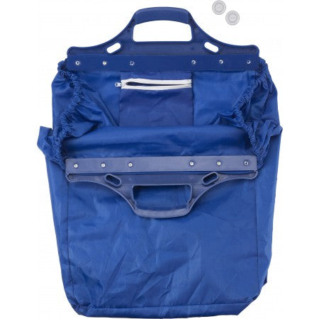 Polyester (210D) trolley shopping bag, cobalt blue