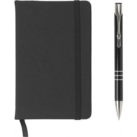 Notebook and ballpen set., black