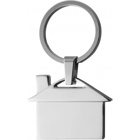 Metal, key holder, model 'house'., silver