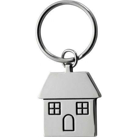 Metal, key holder, model 'house'., silver