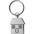 Metal, key holder, model 'house'., silver