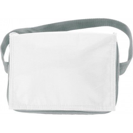 Polyester (420D) cooler bag suitable for six cans, white