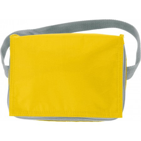Polyester (420D) cooler bag suitable for six cans, yellow