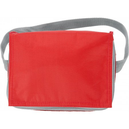 Polyester (420D) cooler bag suitable for six cans, red