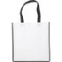 Nonwoven bag with coloured trim., black